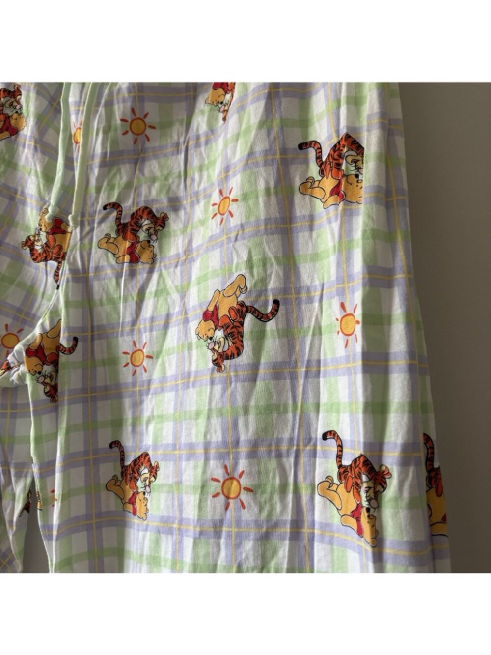Vintage Winnie The Pooh & Tigger Pajama Pants Plaid Women’s XL Cotton Loungewear - Picture 12 of 16